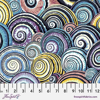 Kaffe Fassett Collective Fabric: Spiral Shells Contrast (per 1/4 metre)