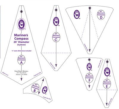 Mariner's Compass 20in Template Marti Michell