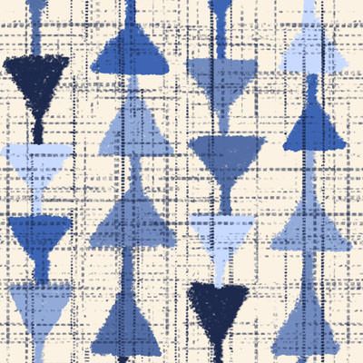 Moody Blues Fabric: Arrowheads on White (per 1/4 metre)