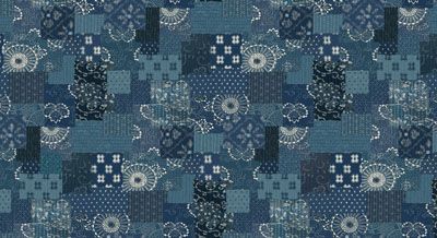 Indigo Blooming fabric: Koraju Navy