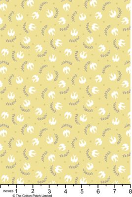 Spring Treats Fabric: Spring Hare Yellow (per 1/4 metre)