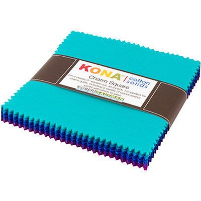 Kona Peacock Palette 5' Charm Squares