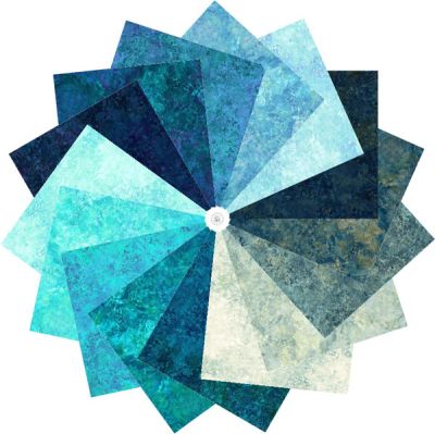 Stonehenge Gradations fabric: Ocean 10" Patchwork Palette