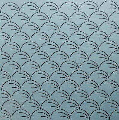 Sashiko Stencil Template  12' Blowing Pampas Grass