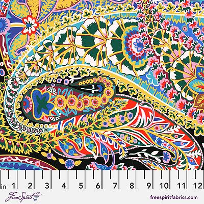 Kaffe Fassett Collective: Paisley Jungle Contrast (per 1/4 metre)