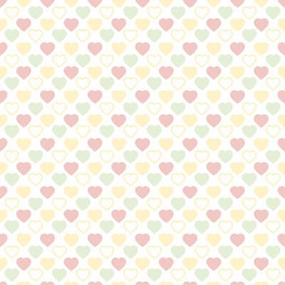 Quilters Basic Harmony: Hearts Pink/Yellow (per 1/4 metre)