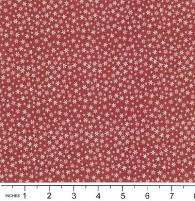 Country Coordinates fabric: Snowflakes Ruby (per 1/4 metre)