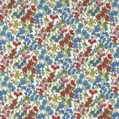 Wildflowers fabric: Tossed Floral Cloud (per 1/4 metre)