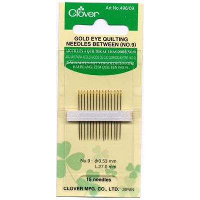 Clover Gold Eye Quilting Needles Size 9