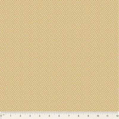 Alexandra Fabric: Stitched Scallop Gold (per 1/4 metre)