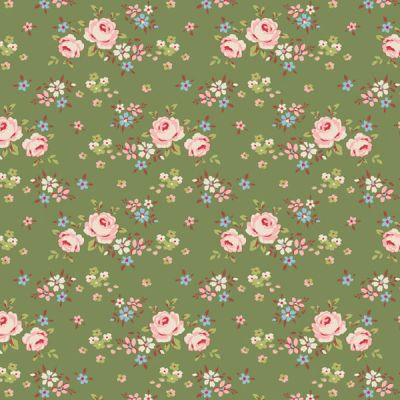 Tilda fabric: Creating Memories Winter Gracie Green