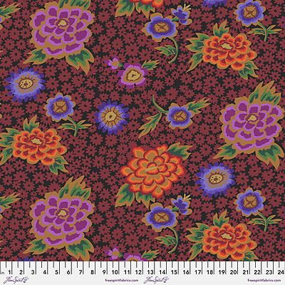 Kaffe Fassett Collective Fabric: Charlotte Dark (per 1/4 metre)