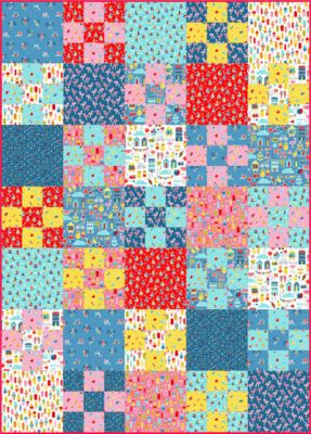 Pool Party 9 Patch Picnic Quilt Kit