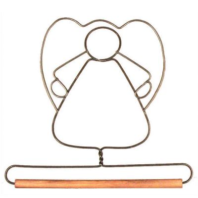 Wire Hanger  7.5' Country Angel Hanger with Dowel