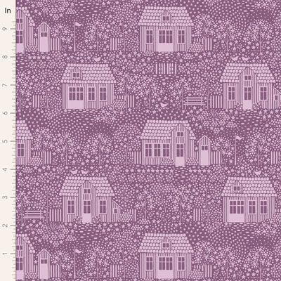 Tilda My Neighbourhood Lilac Fabric (per 1/4 metre)