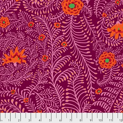 Kaffe Fassett Fabric Ferns Cherry (per 1/4 metre)