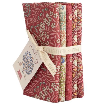 Tilda Sanctuary fabric: Rhubarb Fat Quarter Bundle