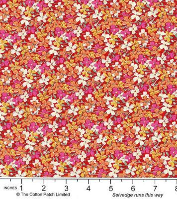 Liberty fabric: Caroline Campbell, Red