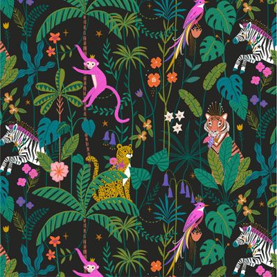 Jungle Luxe Fabric: Jungle Flora (per 1/4 metre)