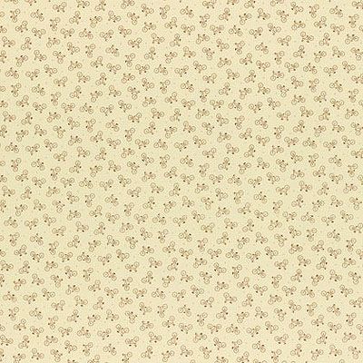 Lecien Country fabrics: Bicycles Cream (per 1/4 metre)