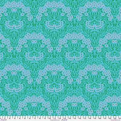 Kaffe Fassett x Morris & Co Fabric: Michaelmas Daisy Aqua