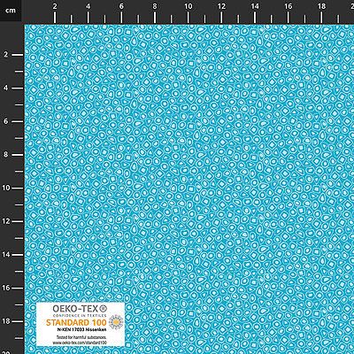 Quilters Coordinates fabric: Circle Dots Aqua (per 1/4 metre)