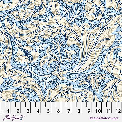 William Morris Wandle Fabric: Bachelors Button Blue (per 1/4 metre)