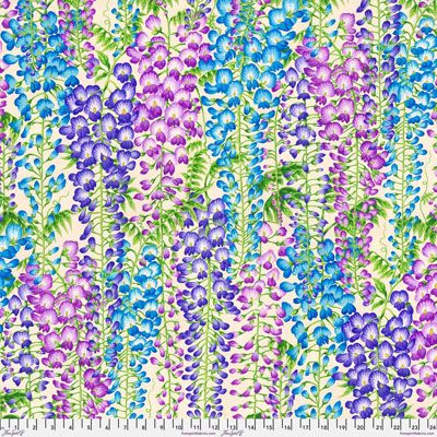 Temple Garden fabric: Japanese Wisteria Ivory (per 1/4 metre)