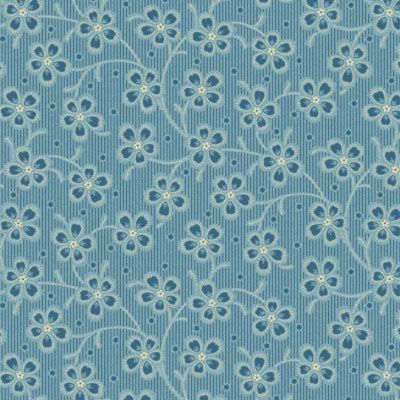 Cocoa Blue fabric: Columbine Bluebonnet (per 1/4 metre)