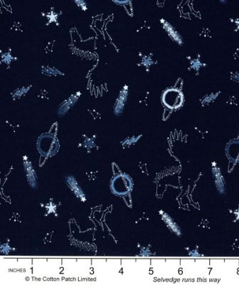 Space Fabric: Interstellar Midnight (per 1/4 metre)