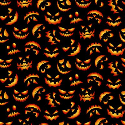 Halloween fabrics: Pumpkin Faces