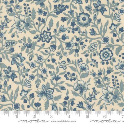 Sacre Bleu fabric: Jardinage, Pearl French Blue