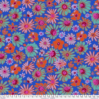 Kaffe Fassett Collective Bloomers fabric Cobalt