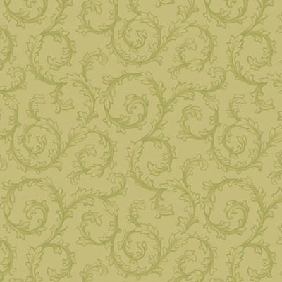 Midnight Meadow fabric: Scroll, Sage