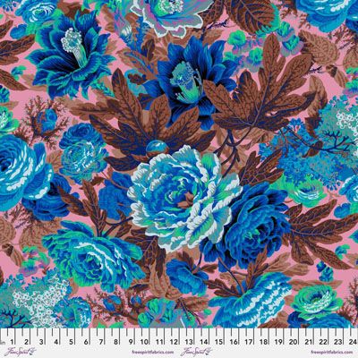 Kaffe Fassett Collective Fabric Floral Burst Cool (per 1/4 metre)