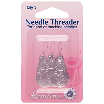 Hemline Needle Threader: Aluminium (3 pack)