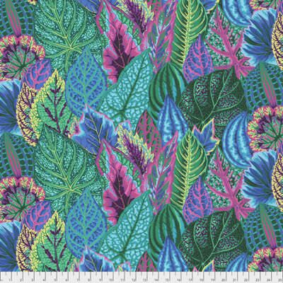 Philip Jacobs Fabric Coleus Turquoise (per 1/4 metre)