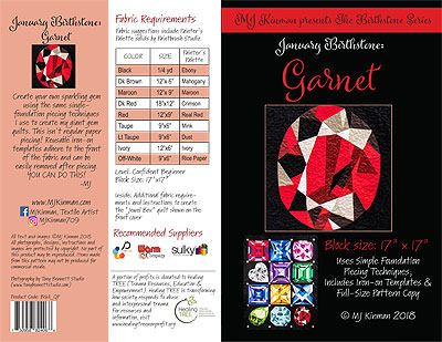 MJ Kinman's The Birthstone Series: Pattern  January Garnet