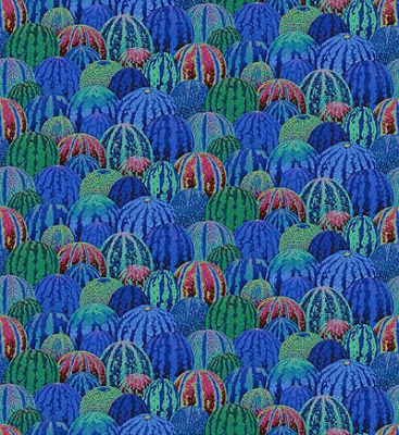 Philip Jacobs Fabric: Watermelons Blue (per 1/4 metre)