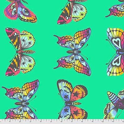 Tula Pink Daydreamer fabric: Butterfly Hugs Lagoon (per 1/4 metre)