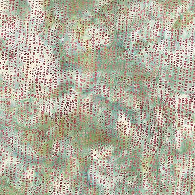 Hoffman Bali Handpaints: Line Dots Sage (per 1/4 metre)