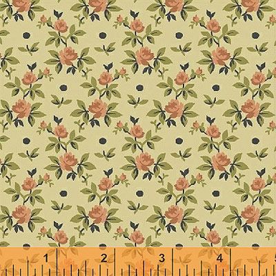 Tara fabric: Pink Rosebuds Vintage Cream (per 1/4 metre)