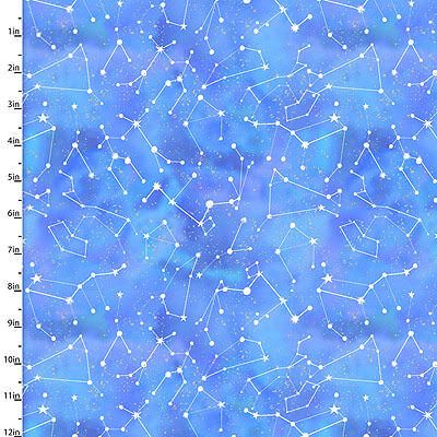 Starlight Fabric: Constellations Blue (per 1/4 metre)