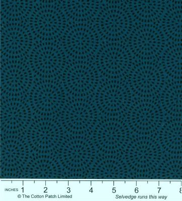 Classic Coordinates Fabric: Dash Circles Indigo (per 1/4 metre)