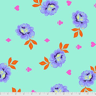 Curiouser & Curiouser 108' Quilt Back Fabric: Big Buds Daydream (per 1/4 metre)