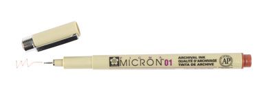 Sakura Pigma Micron Brown Pen 01