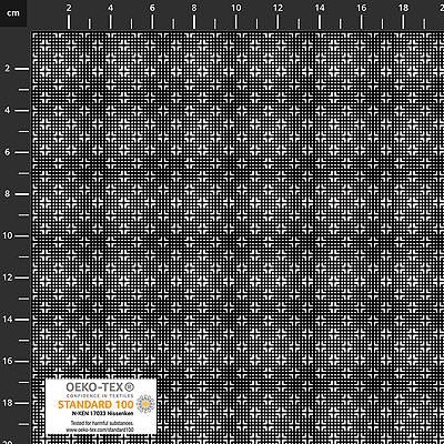 Quilters Coordinates fabric: Line Dots Black (per 1/4 metre)