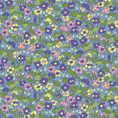 Liberty Carnaby Collection Fabric: Piccadilly Poppy, Green