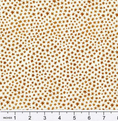 Country Coordinates fabric: Scattered Stars Tan on White (per 1/4 metre)