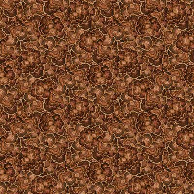 Wild Harvest fabric: Tree Fungi, Brown